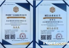AAA科技推广行业诚信单位与AAA诚信企业家